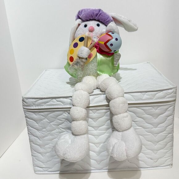 Avon 2008 Easter Bunny Melted Plastic Color Changing Egg Painter Shelf Sitter - Picture 3 of 17